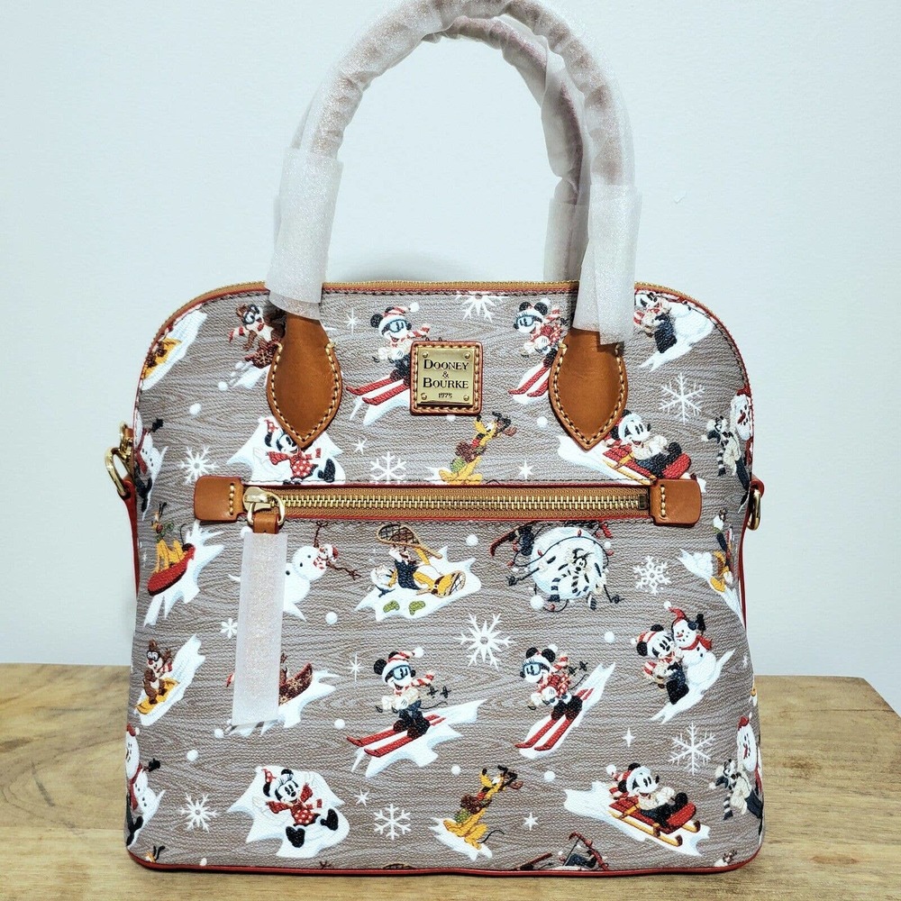 Disney‎ Dooney & Bourke Mickey And Friends 2021 Holiday Dome Satchel Bag